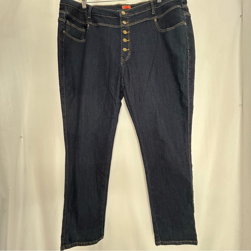ModCloth straight leg jeans dark wash blue 28